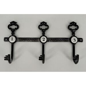 Cast Iron Hook Coat Rack Keys Antique Style Rustic Wall Decor Farmhouse‎